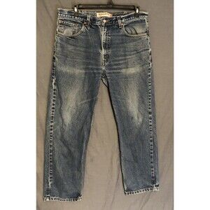 Levi Strauss Signature Men's Straight Leg Jeans Size 38/30 Blue Denim Dark Wash